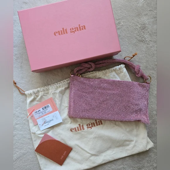 Cult Gaia Hera Nano Shoulder Bag in Shell Pink